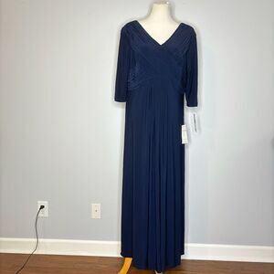 Patra- Blue Floor Length Dress 3/4th Sleeves